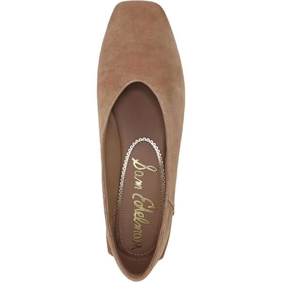 Sam Edelman Women Cyprus Tan Leather Pull-On Rounded Toe Ballet Flat Shoes - Picture 5 of 6